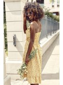 Light yellow floral dress 8289 - Online store - Boutique